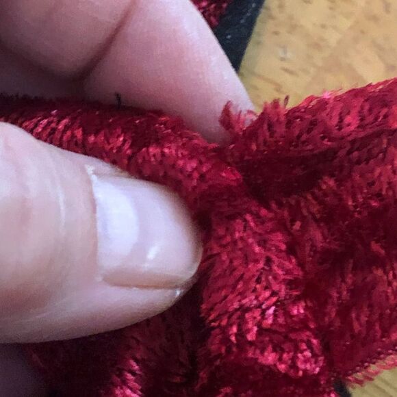 Vintage S Patchwork Velvet Red Green Floral Brocade Vest Soho Compagnie Holiday - Picture 11 of 11